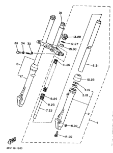 PW80 Передняя вилка