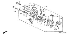 VT1100C Передний суппорт