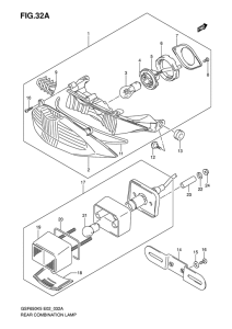 GSF650 (ABS) Задний комбинированный сигнал