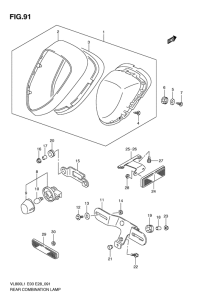 VL800 Задний комбинированный сигнал