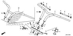 VT1300CT Handlebar + top bridge