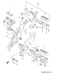 RF900 Подножки