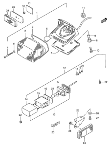VS600 Задний комбинированный сигнал
