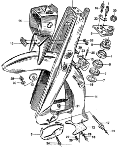 CA160 Ca160 front fork + front fender