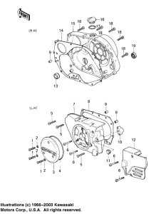 KZ200 Крышки двигателя