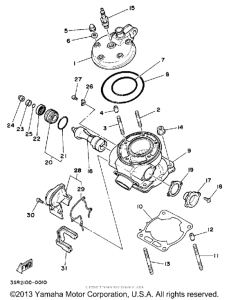 YZ125A Головка цилиндров