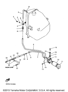 FZR600RJC Топливный бак