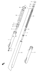 TS125 Передняя вилка