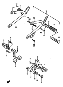 DR600 Подножки