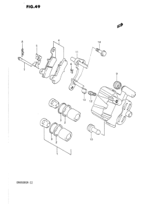 DR650 Задний суппорт
