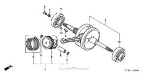 PS250 Коленчатый вал и поршни