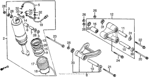 VF1100S Задние амортизаторы