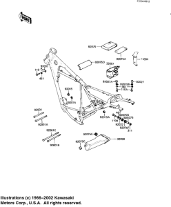 KE125 Рама ,крепежные детали