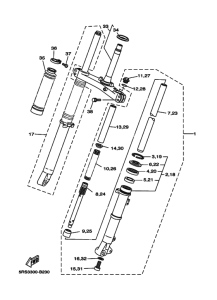 TW125 Вилка передней оси