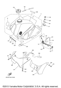 TTR225SC Топливный бак