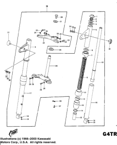 KV100 Вилка передней оси