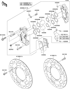 VN1700 Передний тормоз
