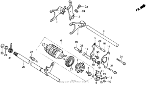 CB400F Вилка переключения передач