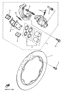 XJ600S Передний тормоз