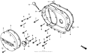 VT800 Крышка картера правая