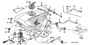 ST1300P (ABS) Топливный бак