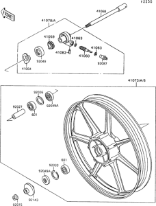VN1500 Переднее колесо