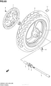 VZ800 Переднее колесо