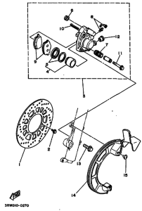 XT225 XT225E Передний суппорт