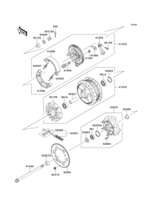 EJ400 Заднее колесо и цепь