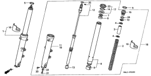  Вилка передней оси