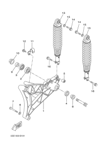 VP300 Rear arm & suspension