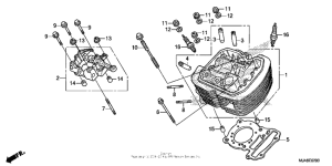 VT750C2B Передняя головка цилиндров