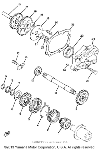 XS650G Starting motor unit