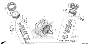 VT1300CT Коленчатый вал и поршни