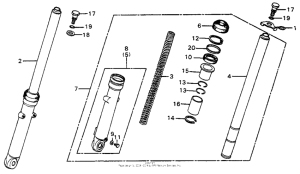 XL75 Передняя вилка