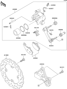 ZX1000 Задний тормоз