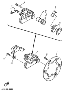 YZ250E Задний суппорт