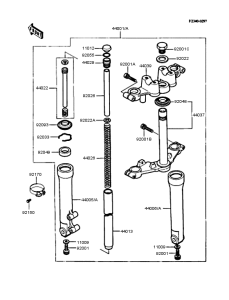 KMX80 Передняя вилка