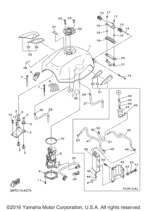 FZ6RHS Топливный бак