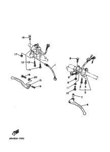 TZR125 ﾊﾝﾄﾞﾙｽｲﾂﾁ. ﾚﾊﾞｰ