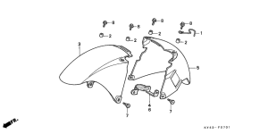 NSR125R Переднее крыло