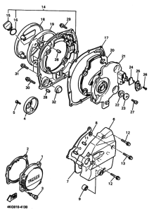 XJR1200 Crankcase cover ass`y  (v