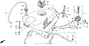 VFR750R Топливный бак