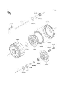 KX500 Сцепление