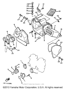 XS400RK Воздушный фильтр