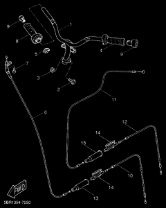YQ50L Рулевой рычаг и кабель