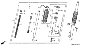 XR100 Вилка передней оси
