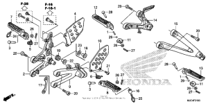 CBR600RR (ABS) Подножки