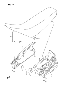 RMX250 Обтекатель задний