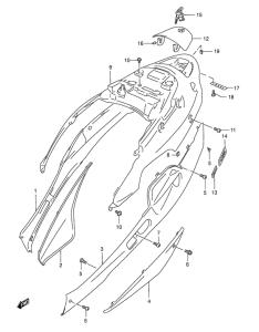 AN125 Обтекатель задний